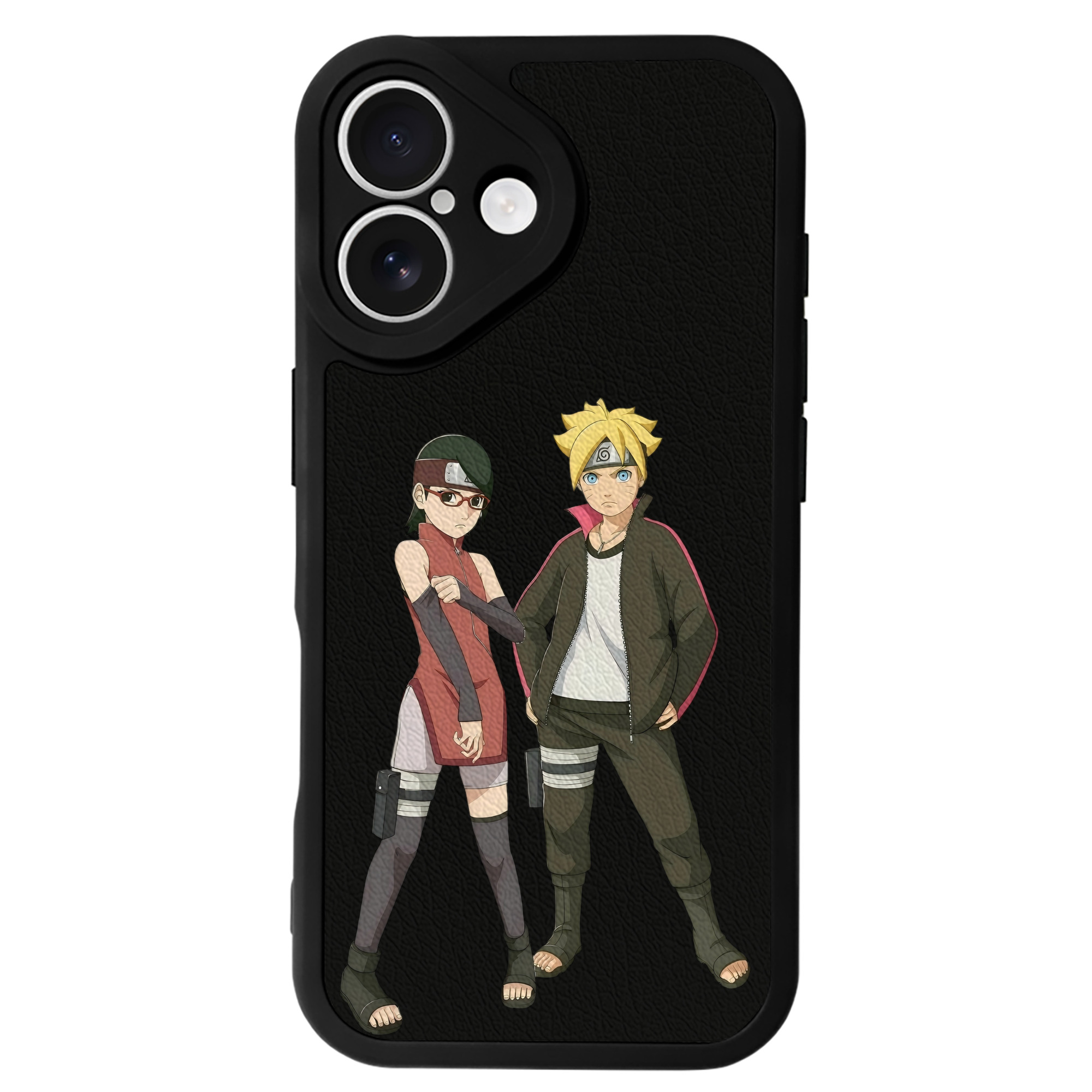 （画像用） NARUTO -ナルト- うずまき ボルト Uzumaki Boruto 【iPhone 16シリーズ対応】シリコンスマホケース（レザー調） 材質：シリコン
